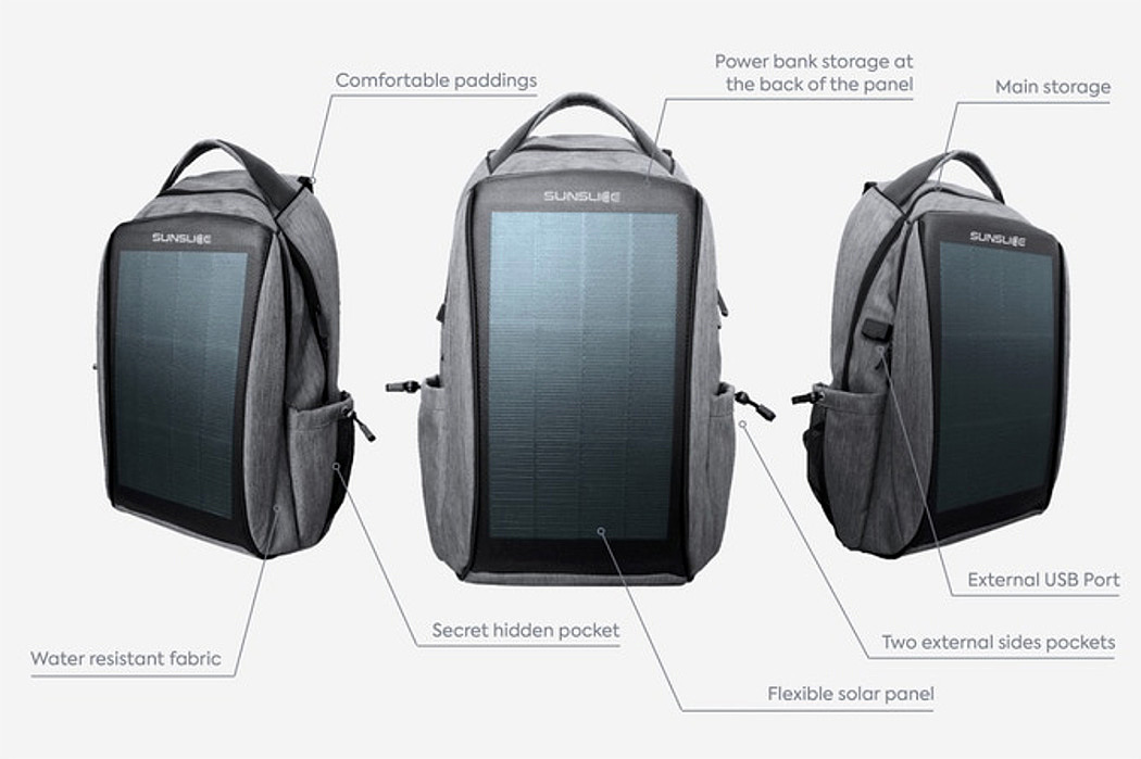 移动电源，太阳能，小巧，背包，
