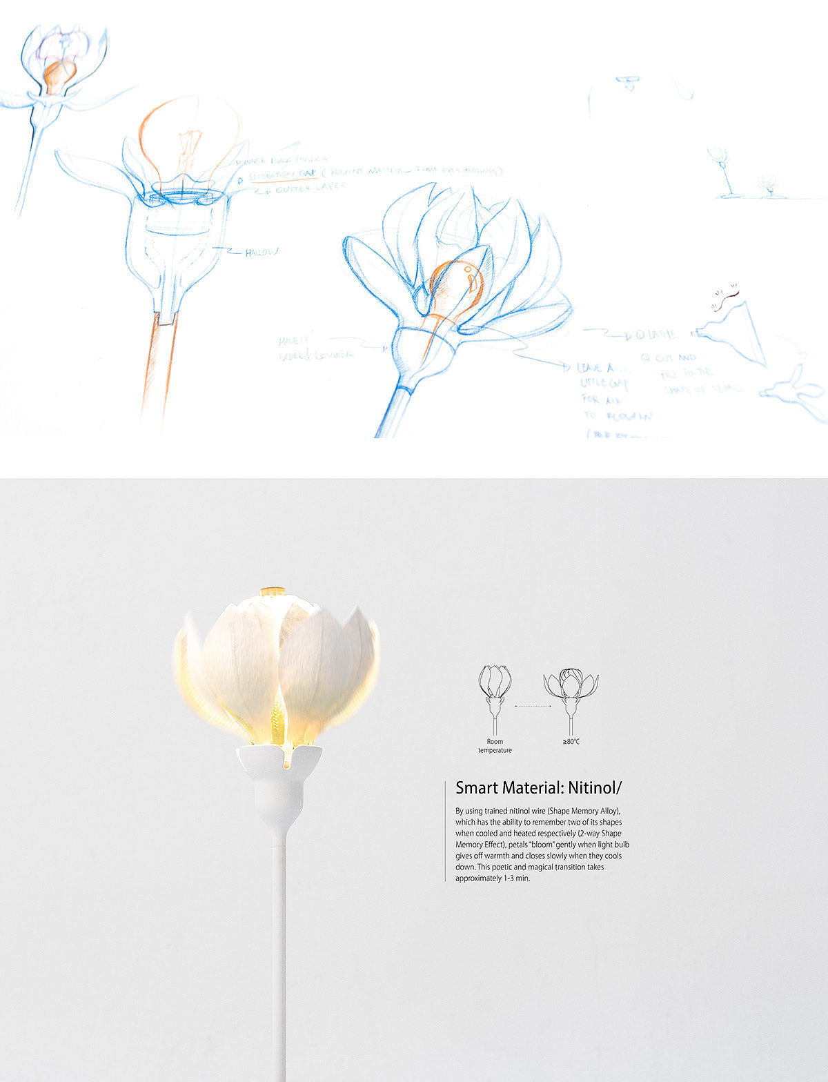 Desk lamp，Lotus，aroma，3D printing，