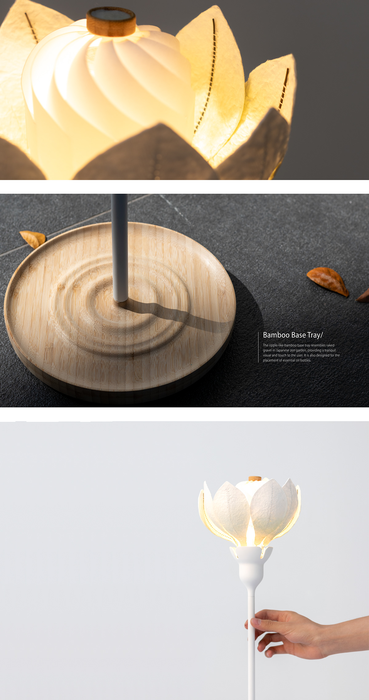 Desk lamp，Lotus，aroma，3D printing，