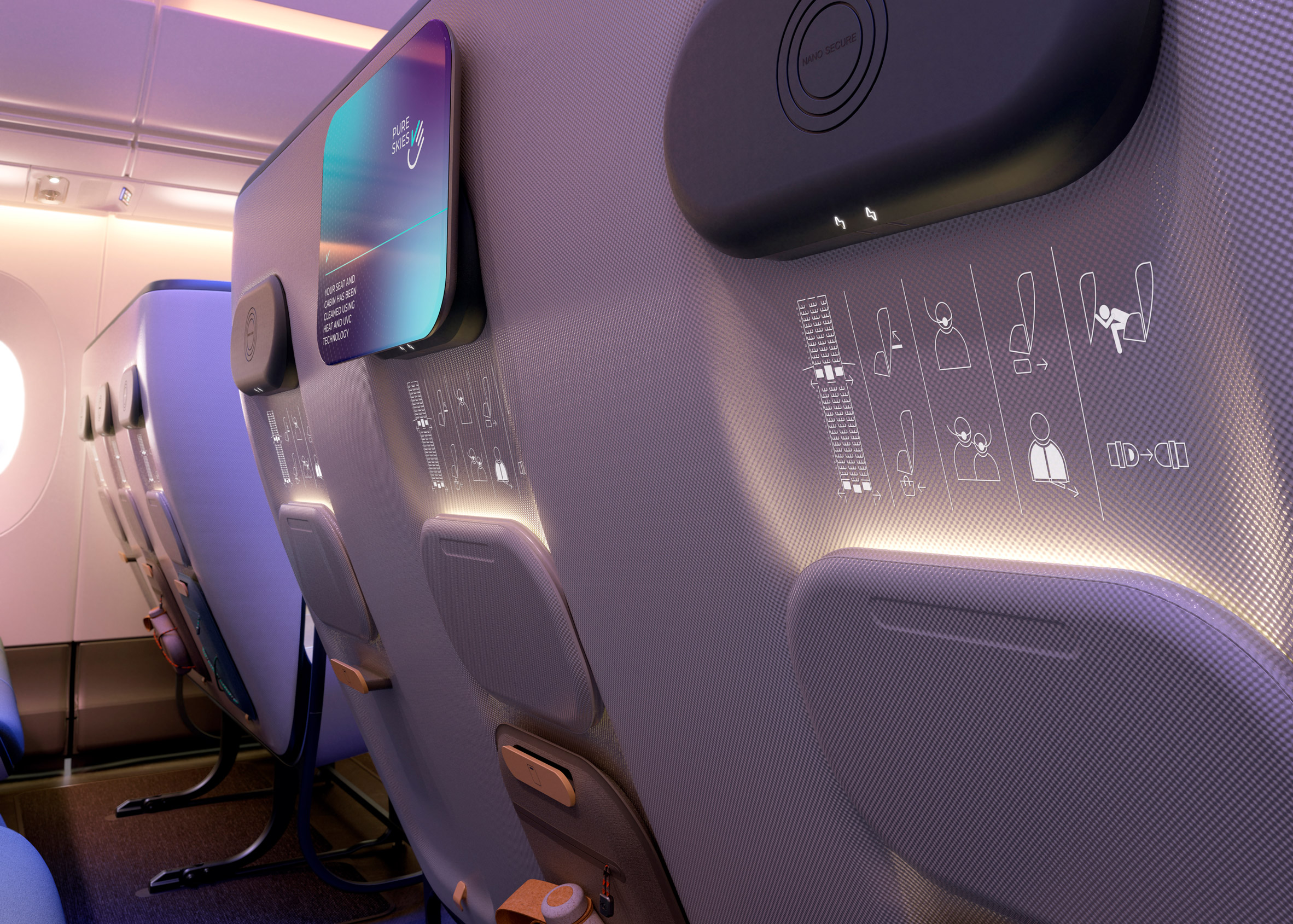 Aircraft cabin，Clean engine room，Isolation screen，