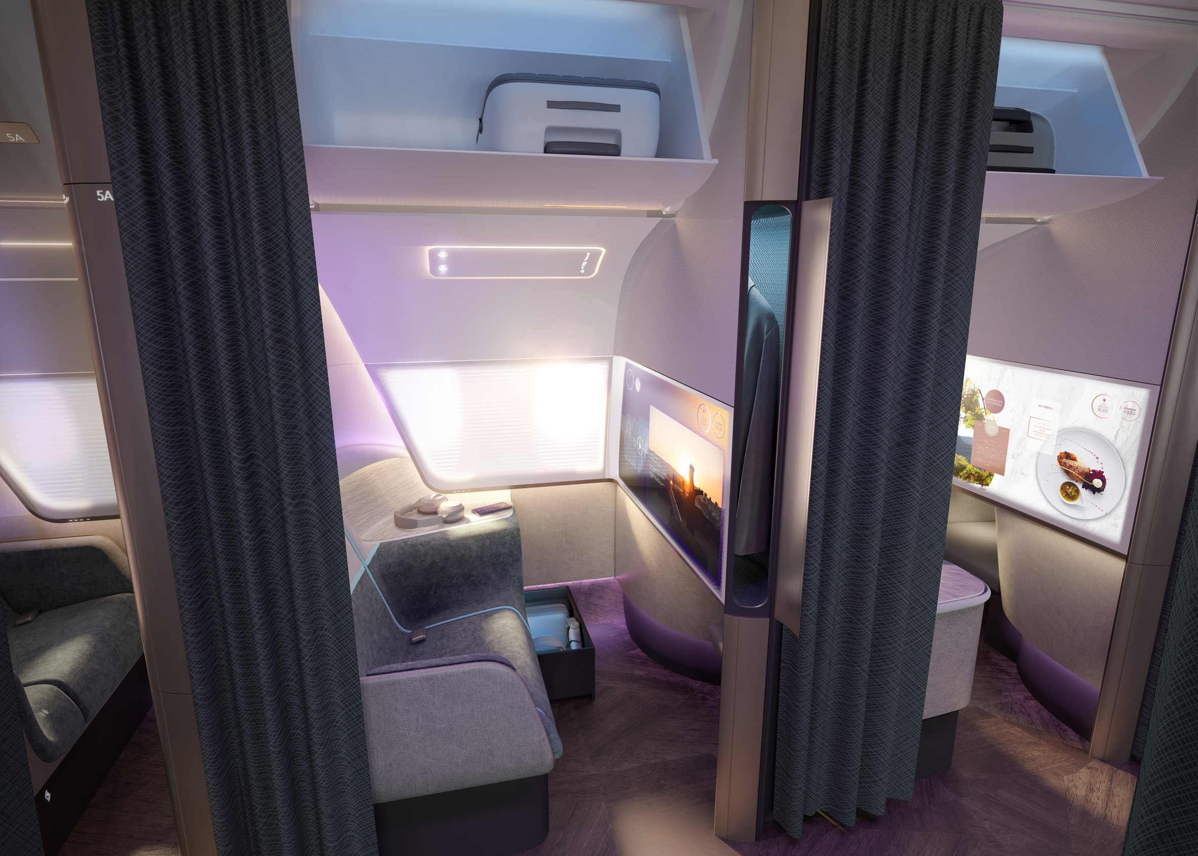 Aircraft cabin，Clean engine room，Isolation screen，