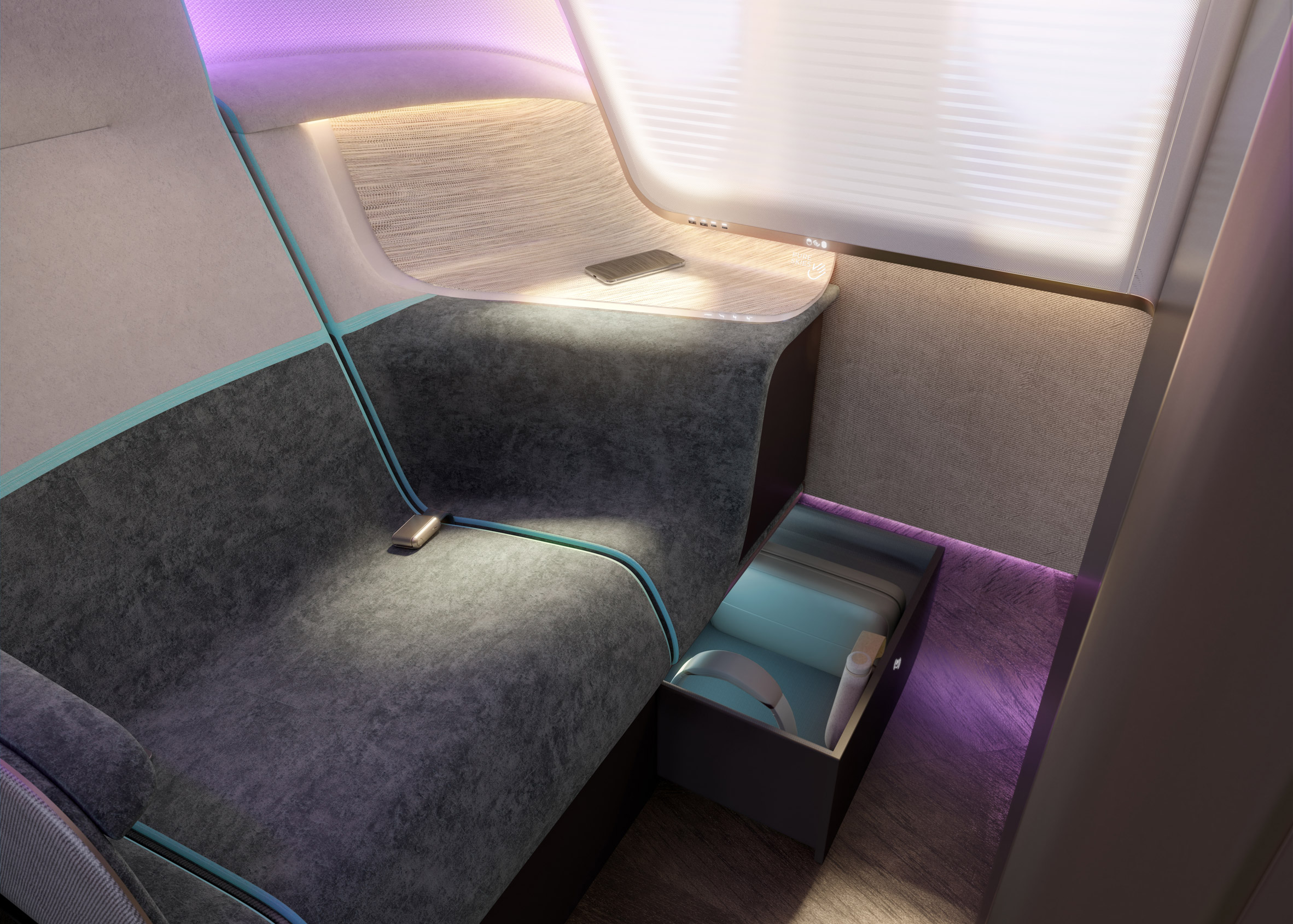 Aircraft cabin，Clean engine room，Isolation screen，