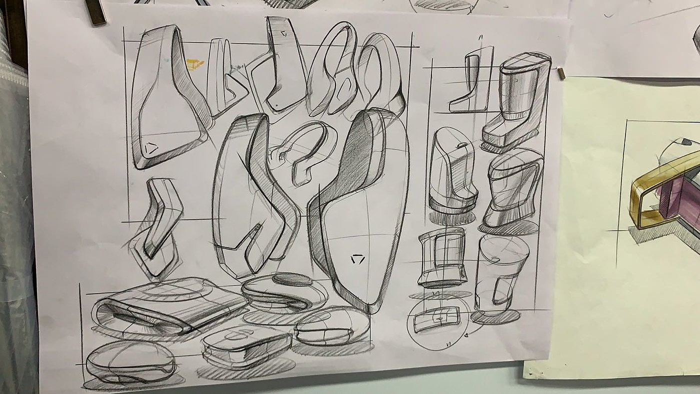 Hand drawn industrial design，