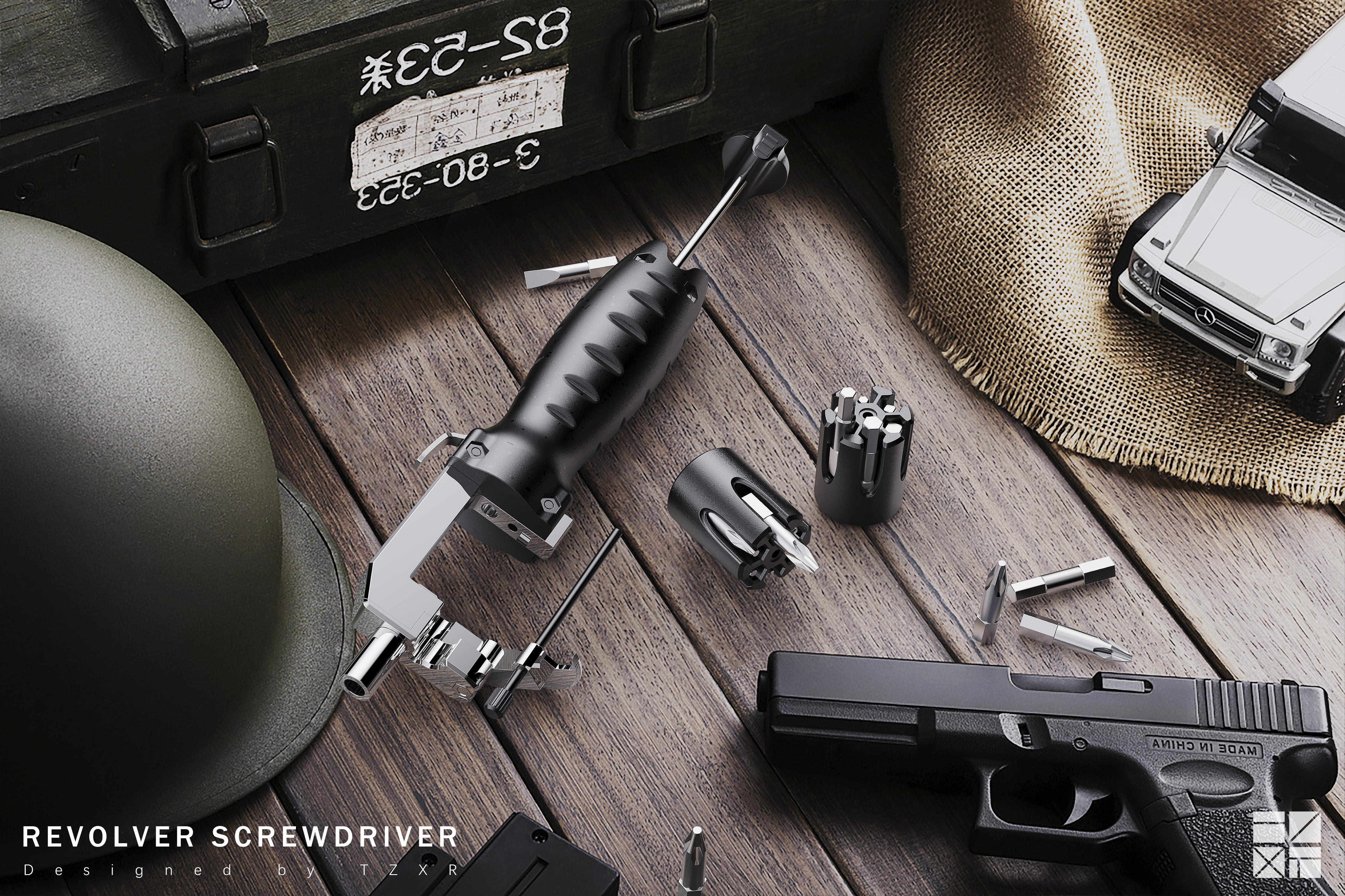 Left wheel，bolt driver，military，Revolver，