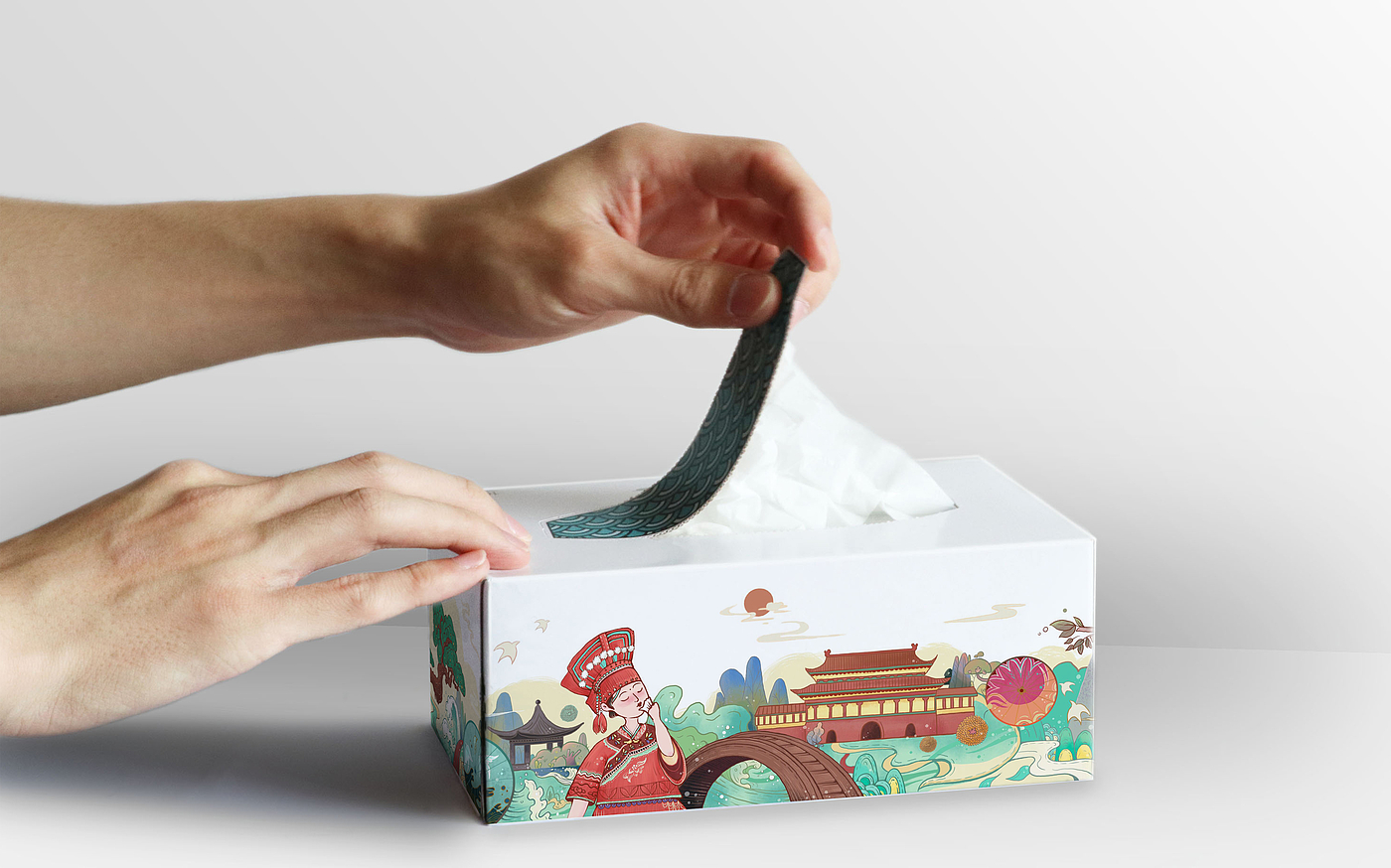 Function as the core，Pattern decoration is auxiliary，tissue box，