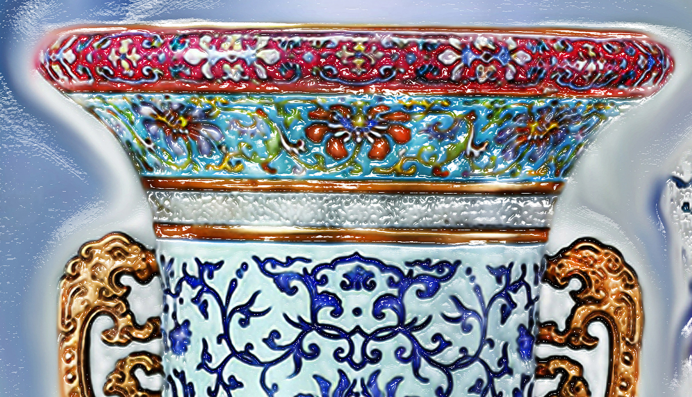 超凡玉石家中有宝珍品收藏乾隆彩瓶