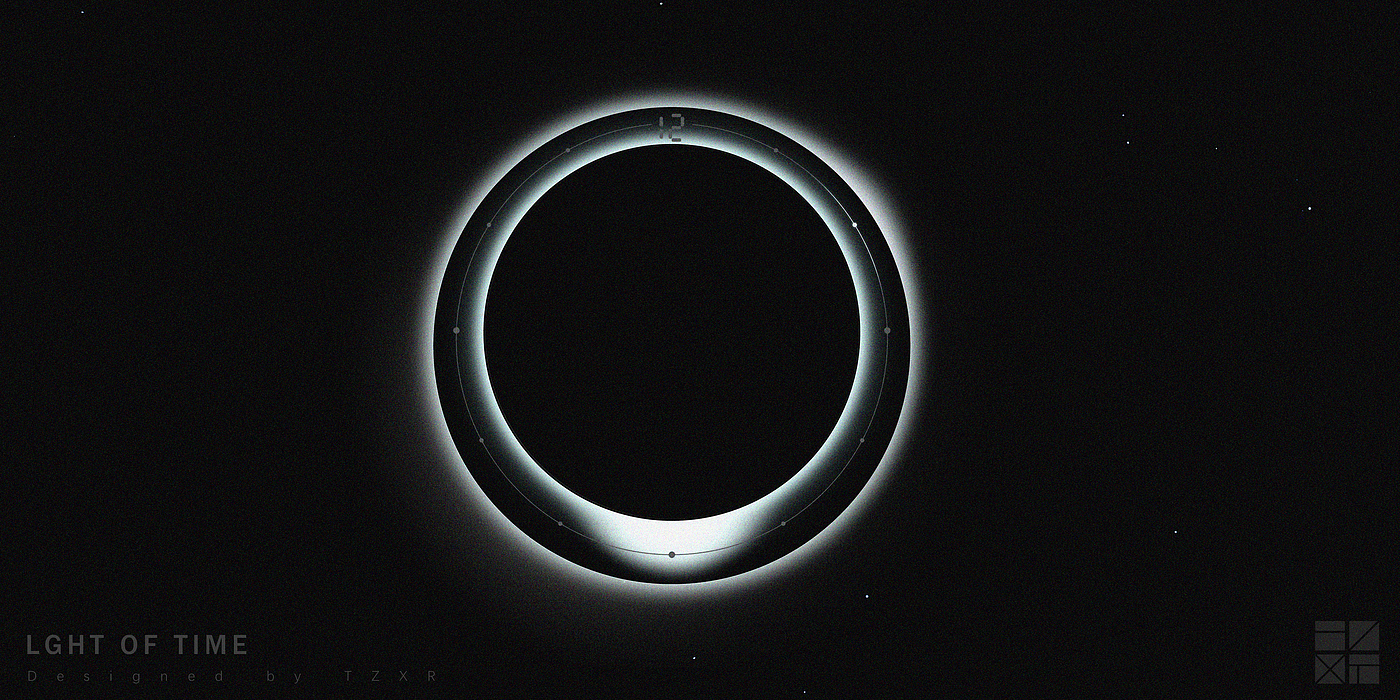 top light，lamps and lanterns，clock，black hole，time，