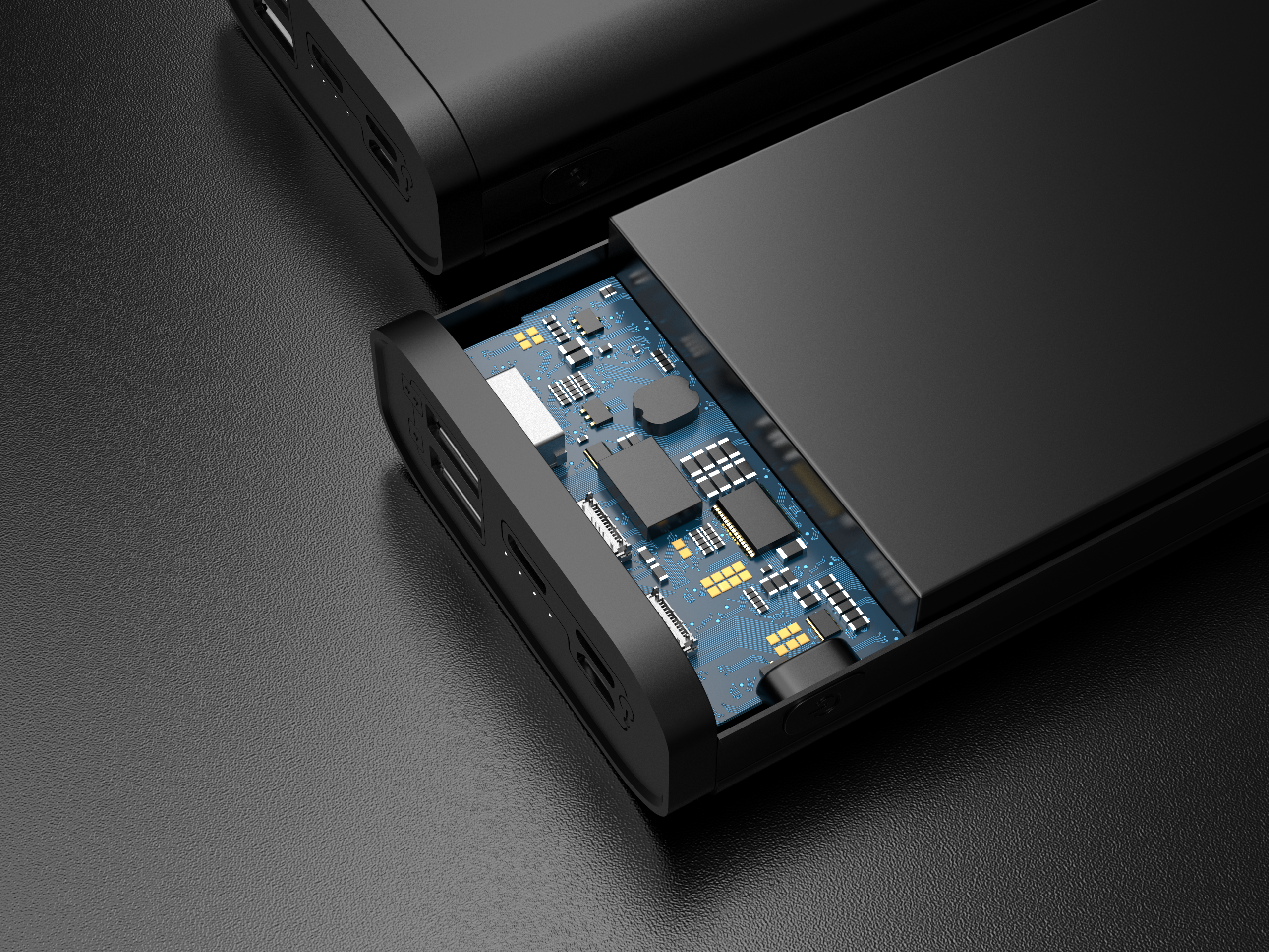 Render，portable battery，modeling，