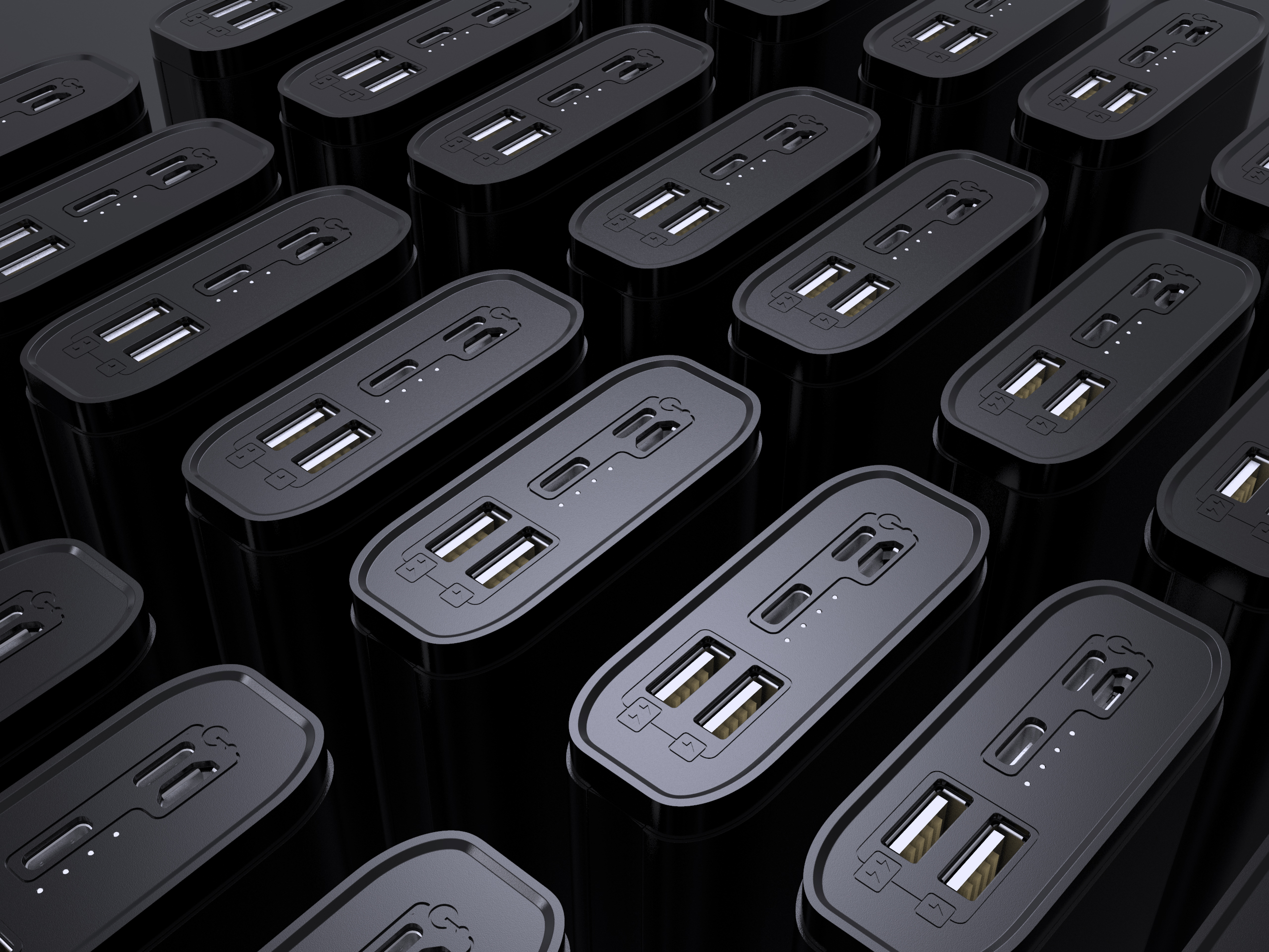 Render，portable battery，modeling，