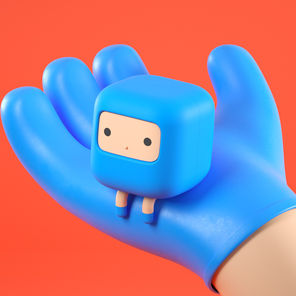 Cuub rainbow，block，Cartoon，Character design，Cube，