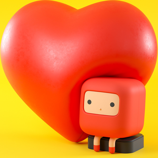 Cuub rainbow，block，Cartoon，Character design，Cube，