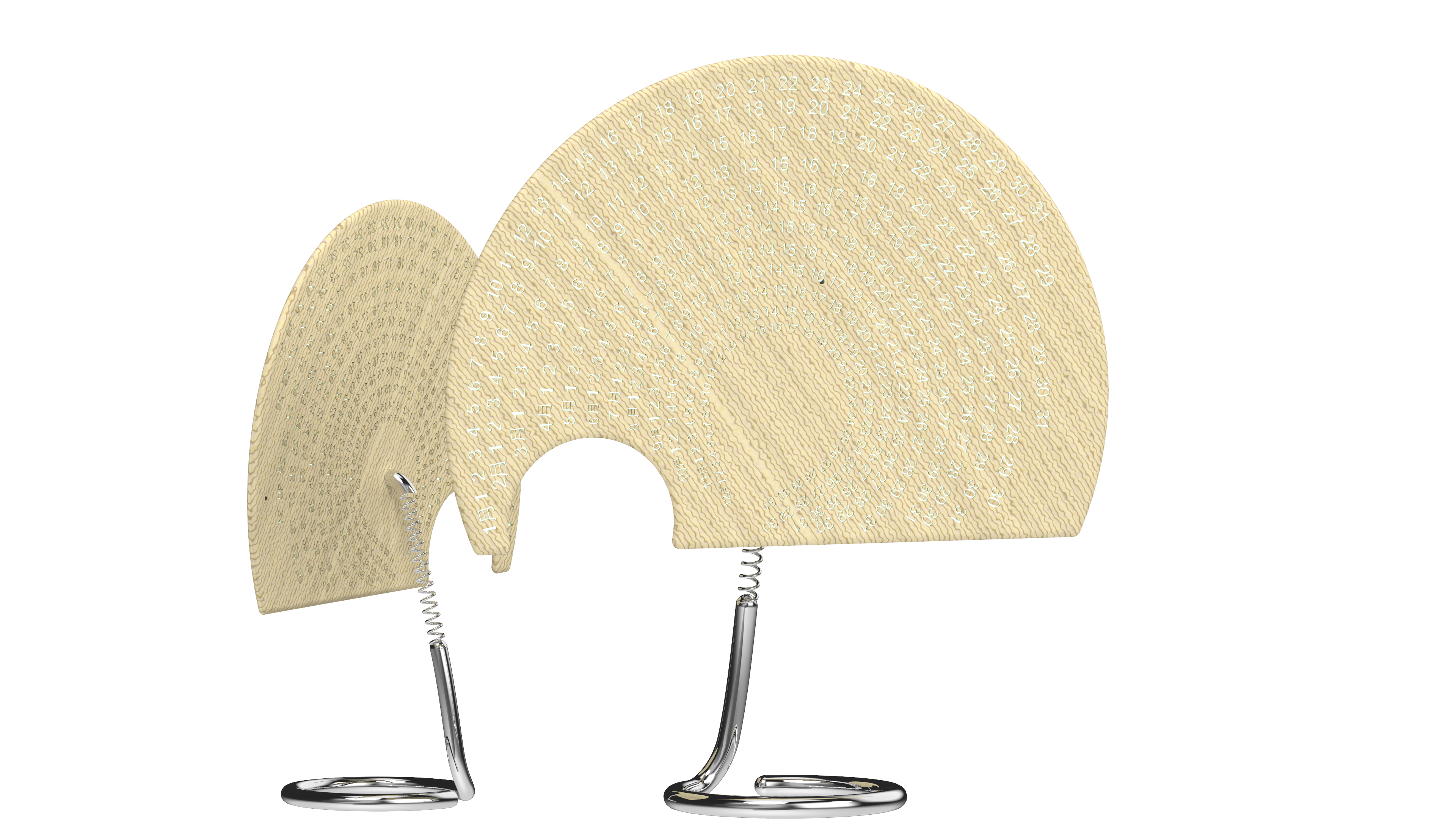 Bamboo, clock and calendar，