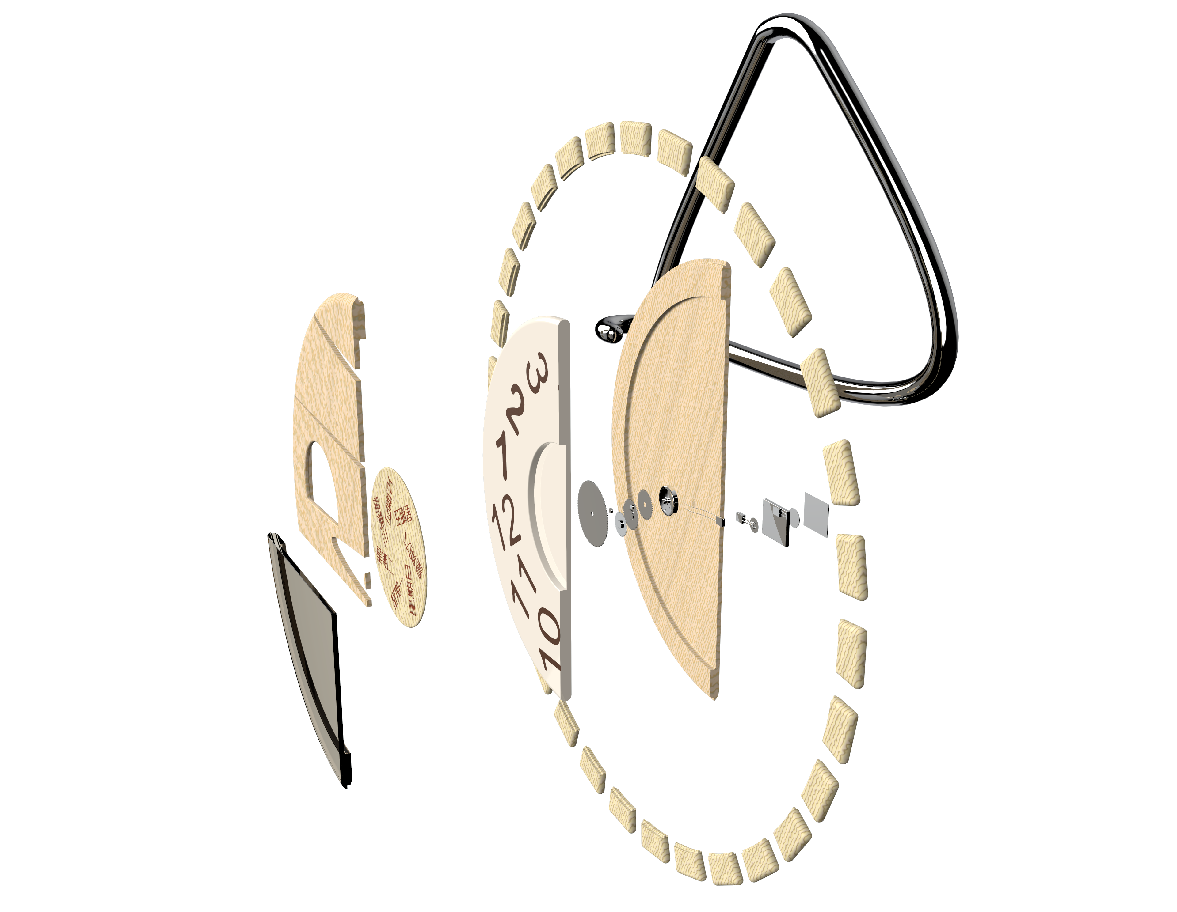 Bamboo, clock and calendar，