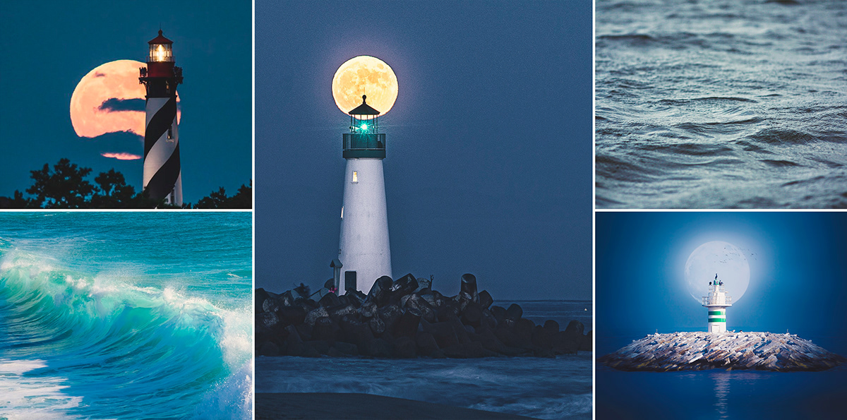 Desk lamp，Night light，lighthouse，