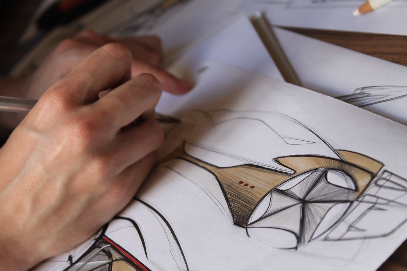 Automobile design，sketch，