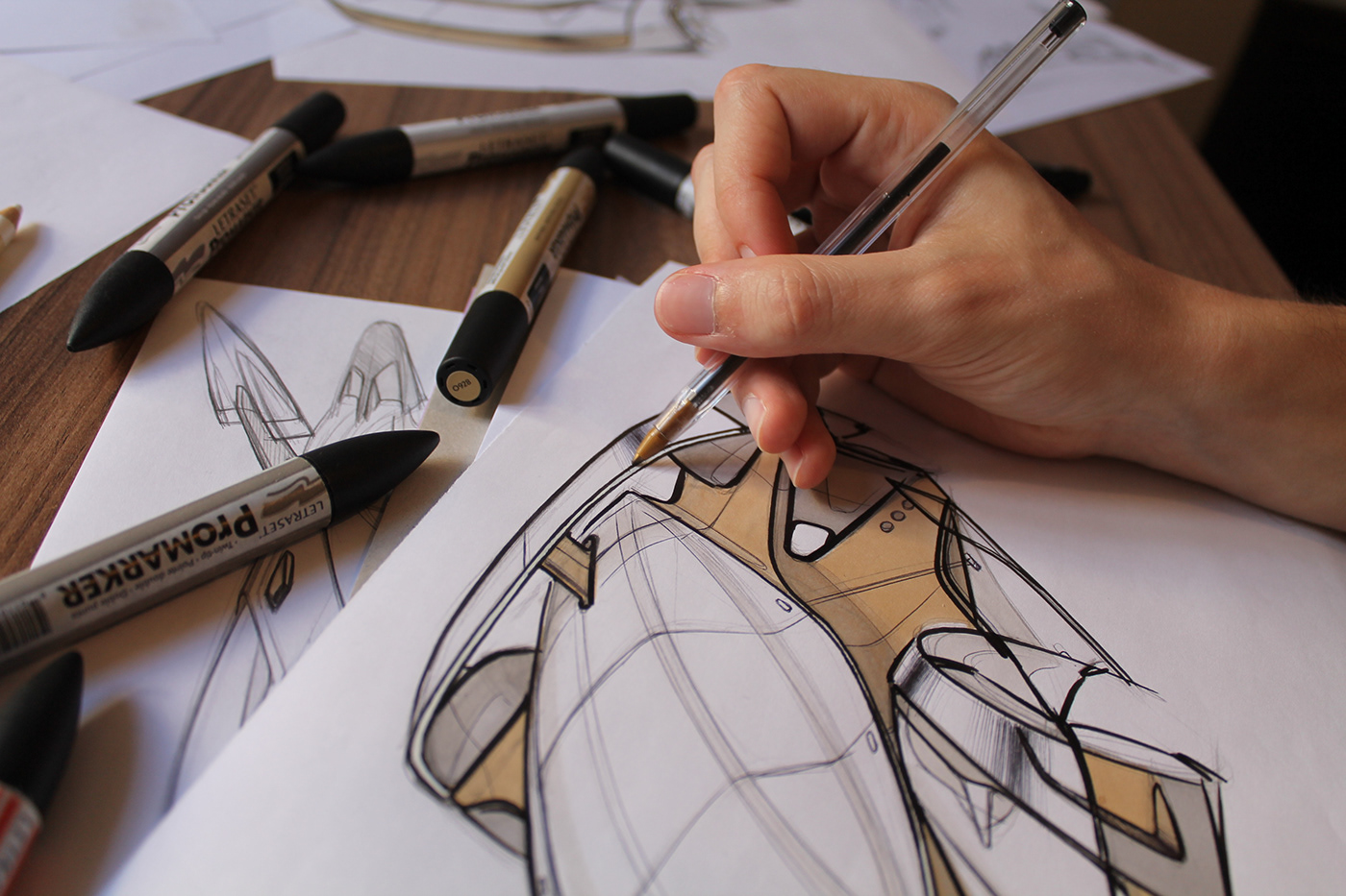 Automobile design，sketch，