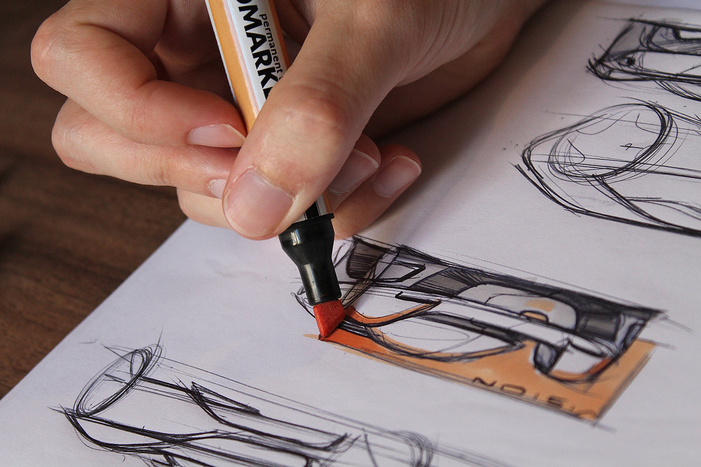 Automobile design，sketch，
