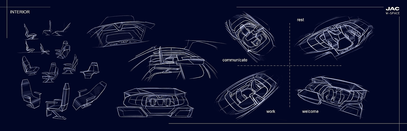 Concept Car，Move workspace，vehicle，Driverless electric vehicle，