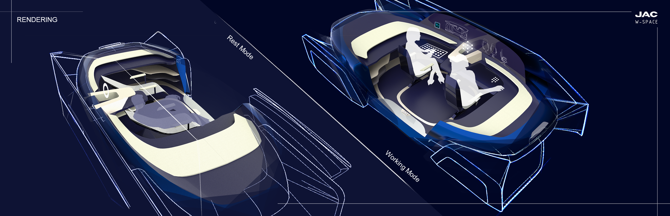Concept Car，Move workspace，vehicle，Driverless electric vehicle，