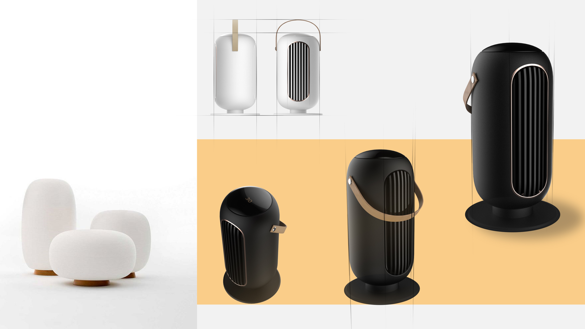 Air heater，Mellow，Small，Sense of home，Handle，a grille，lantern，