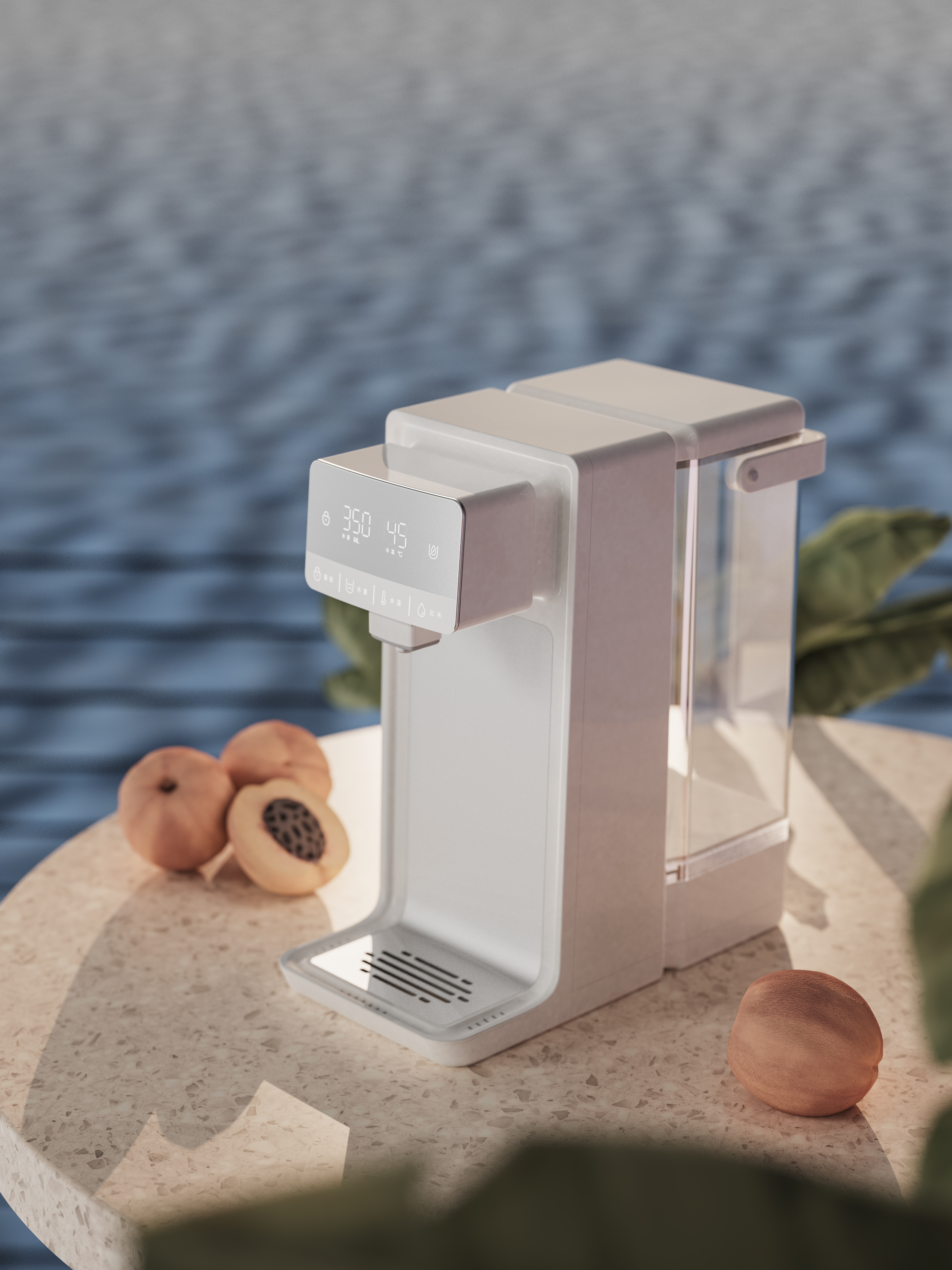 Straight drink machine，Drinking machine，Desktop installation free，Integrated drinking machine，keyshot，Nanfeng industrial design，