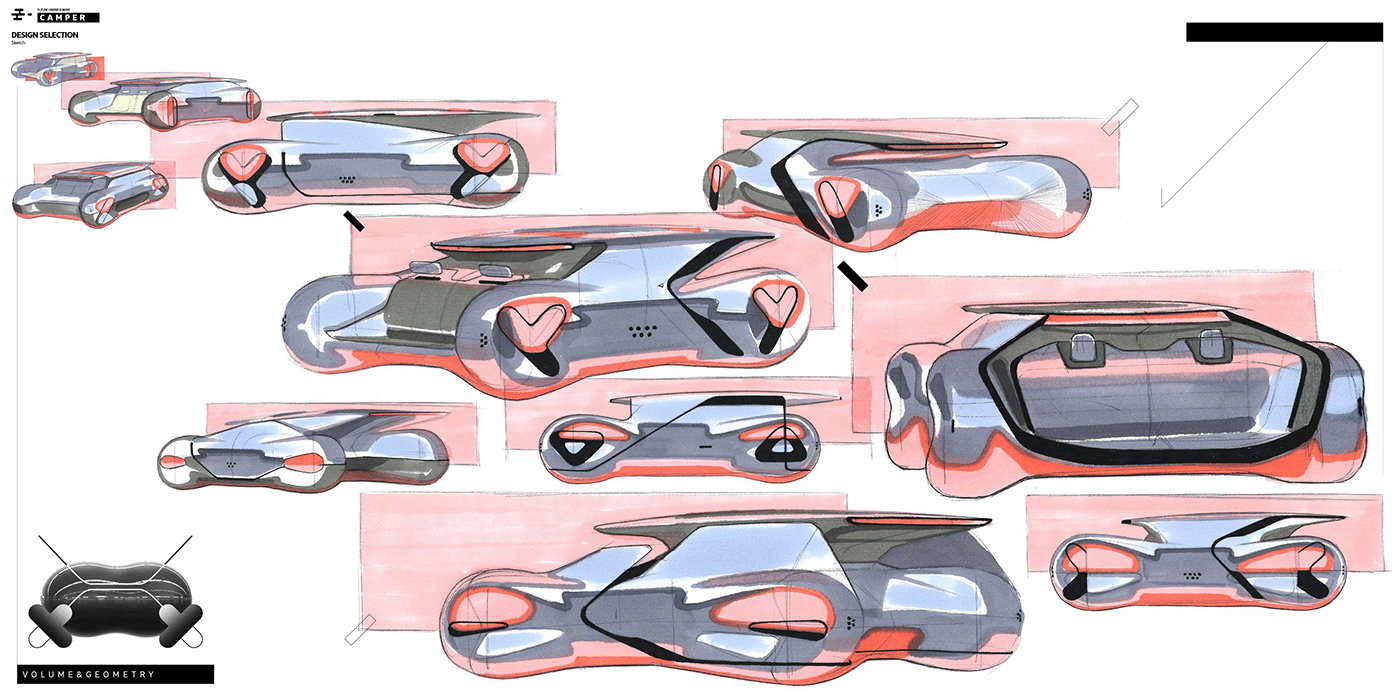 Campervan，public，sketch，transport，