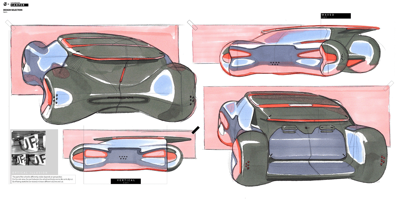 Campervan，public，sketch，transport，