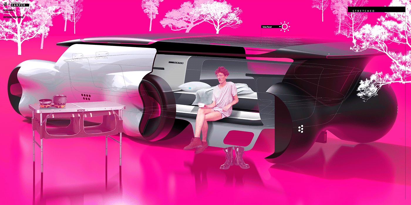 Campervan，public，sketch，transport，