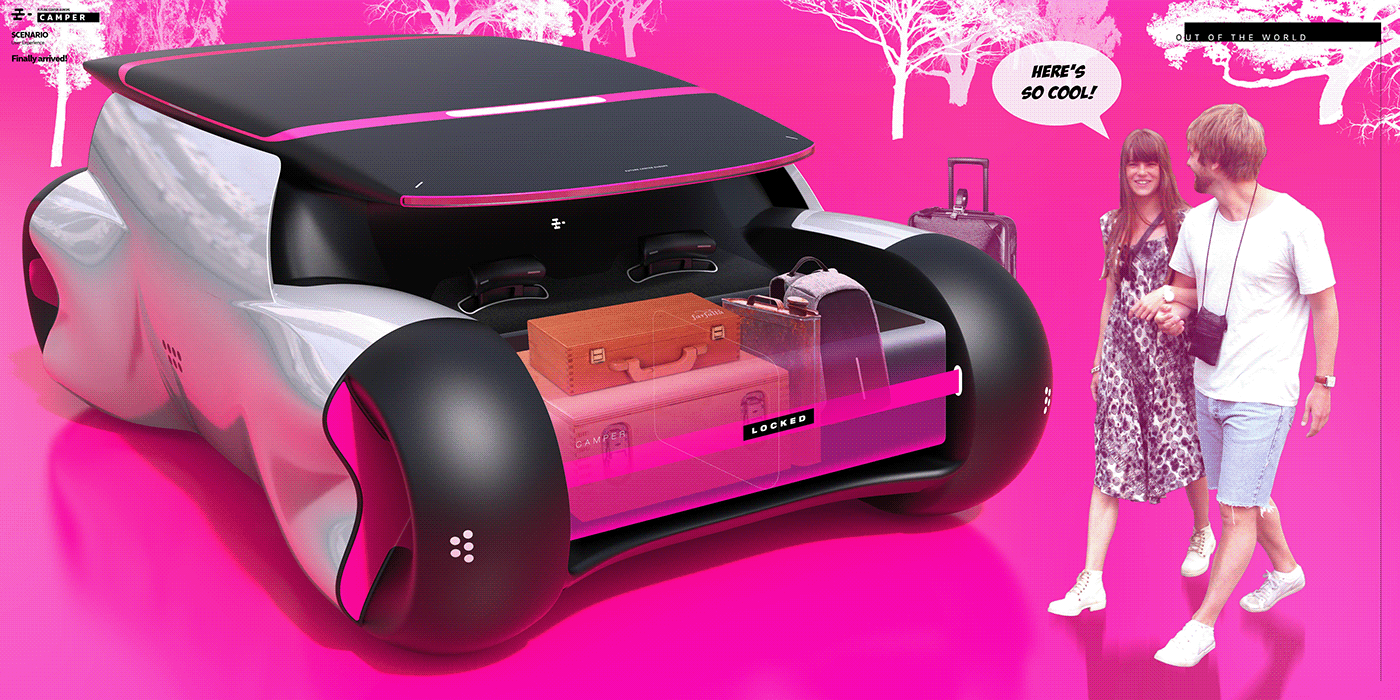 Campervan，public，sketch，transport，