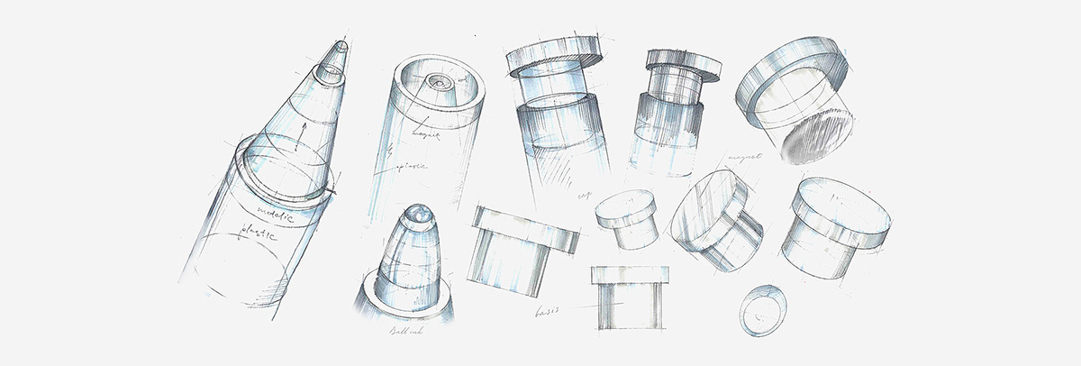 Pen，Minimalism，concept，Magnetic element，