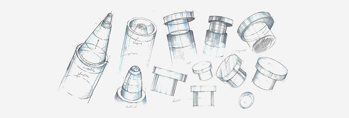 钢笔，极简主义，概念，磁性元件，