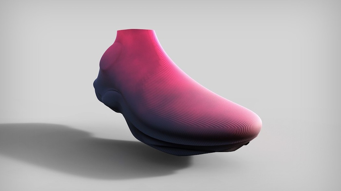 Dewayne Dale，Concept shoes，3D software production，Gradual change，