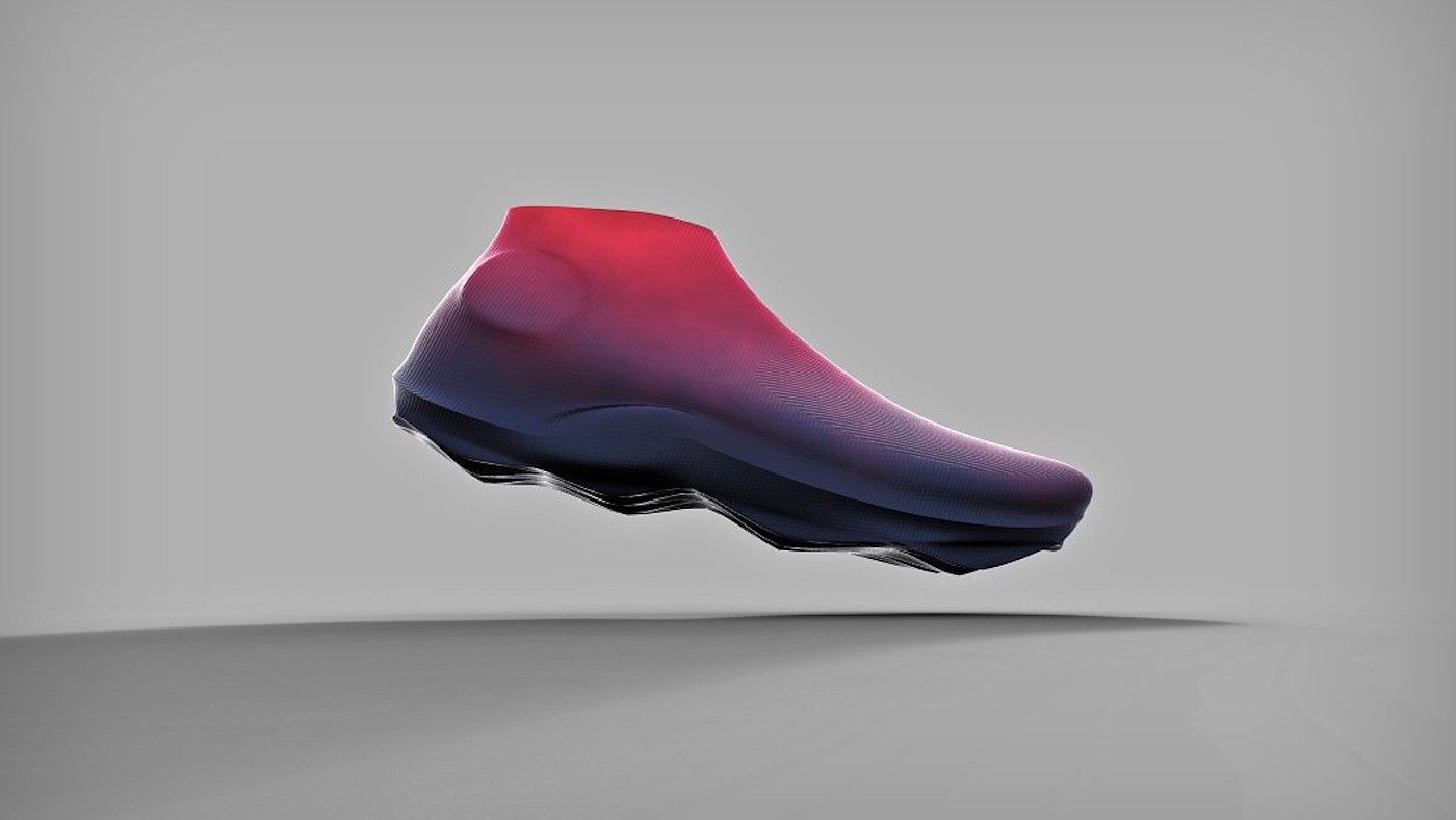 Dewayne Dale，Concept shoes，3D software production，Gradual change，