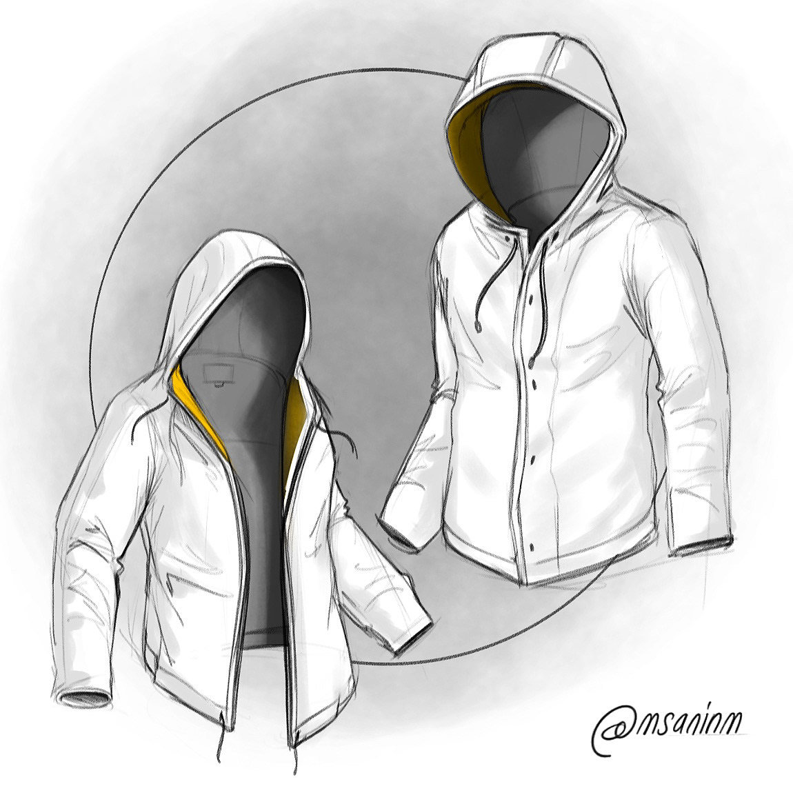 Hand drawn，