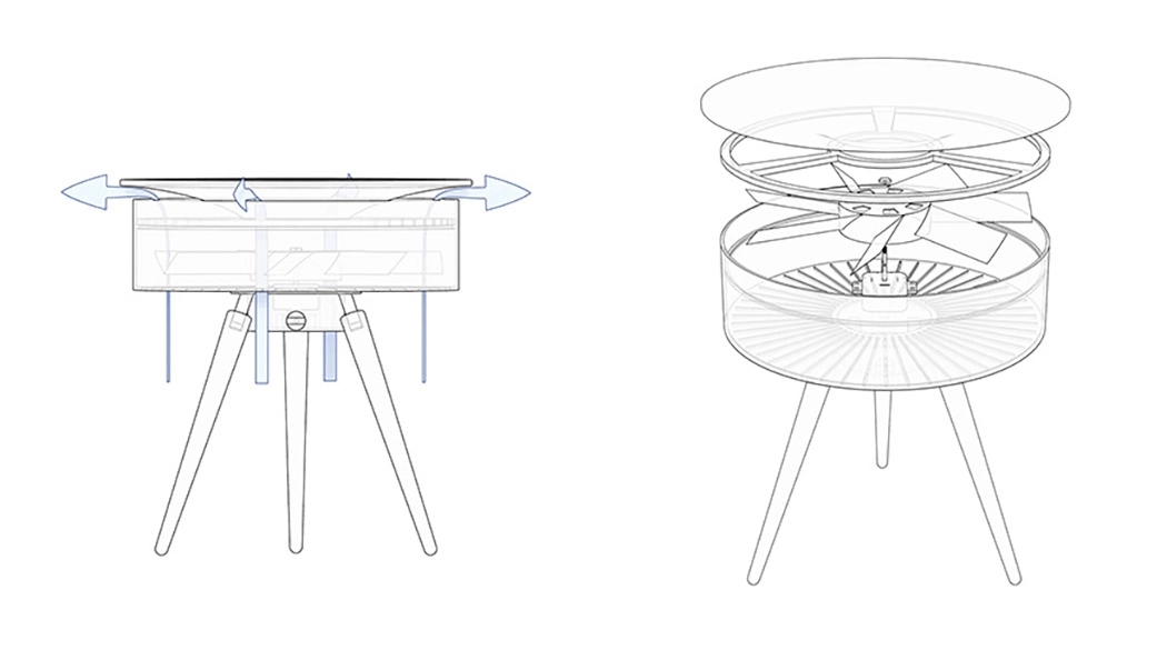 Fan，Table，wooden ，white，