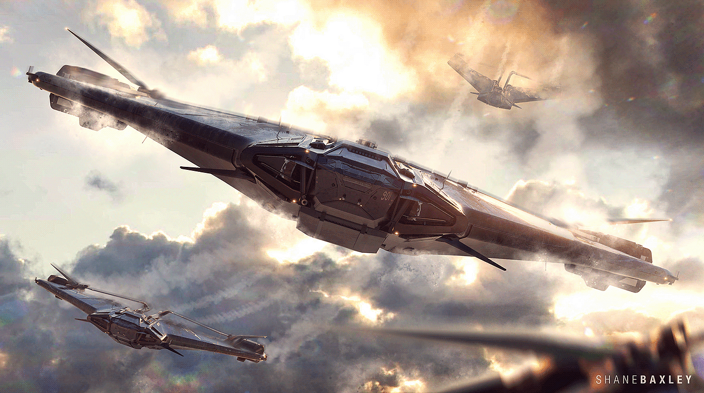 Shane Baxley，V-Wing，Model，airship，fine，science and technology，