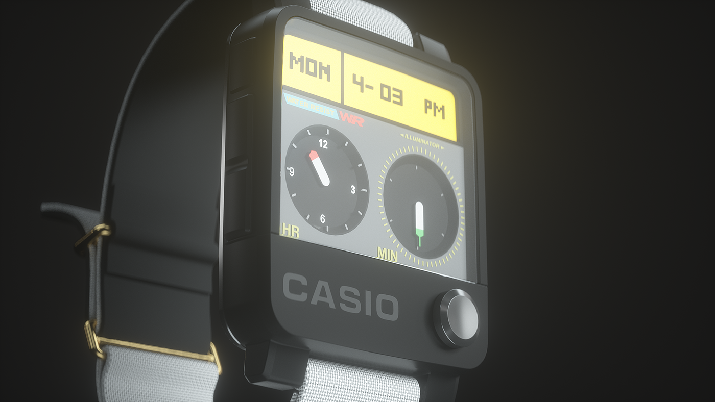 CASIO，手表，3d，细节，