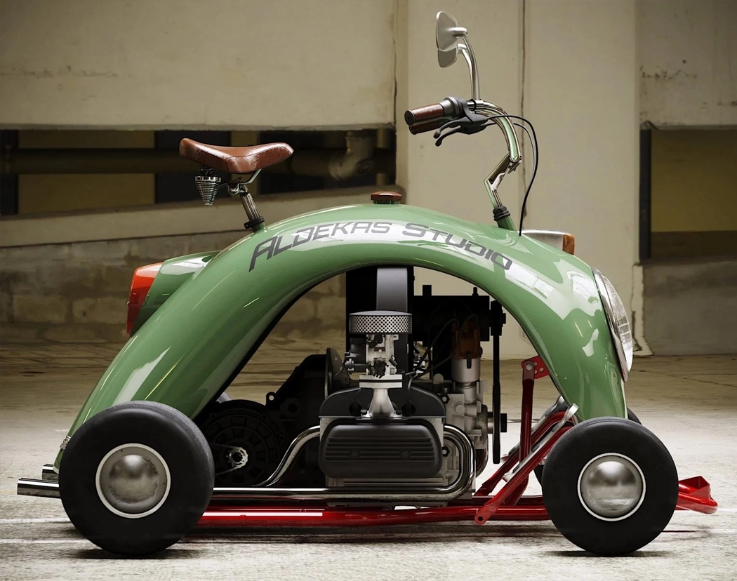 go-kart，Olive green，Mini，strange，