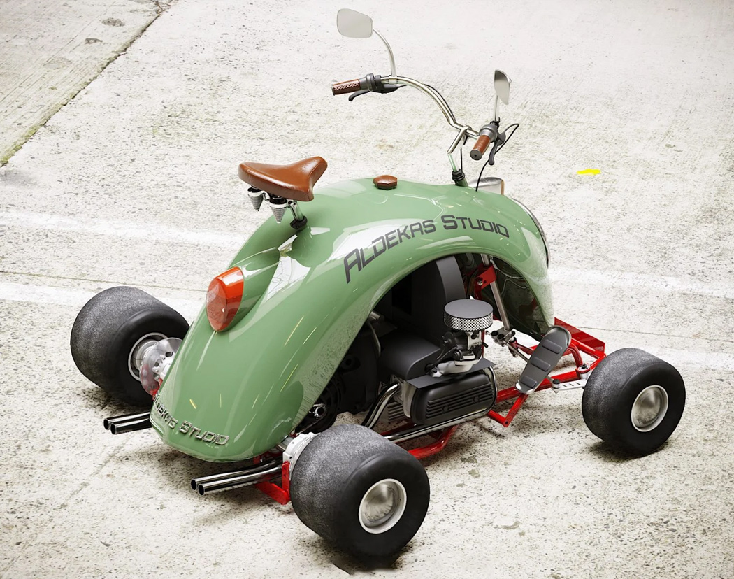 go-kart，Olive green，Mini，strange，