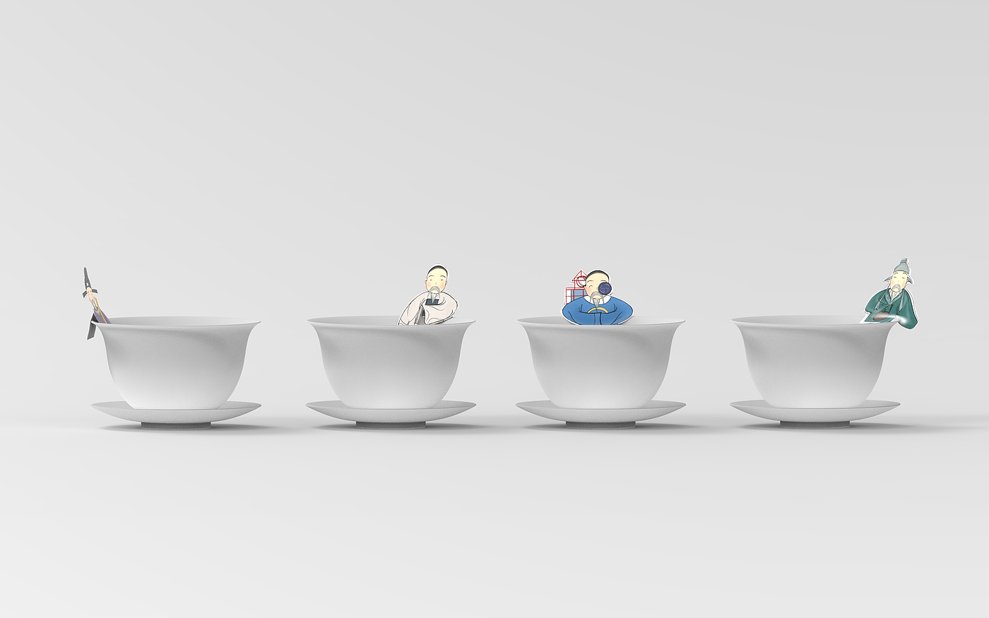 Cultural creation，Su Song，tea set，packing，