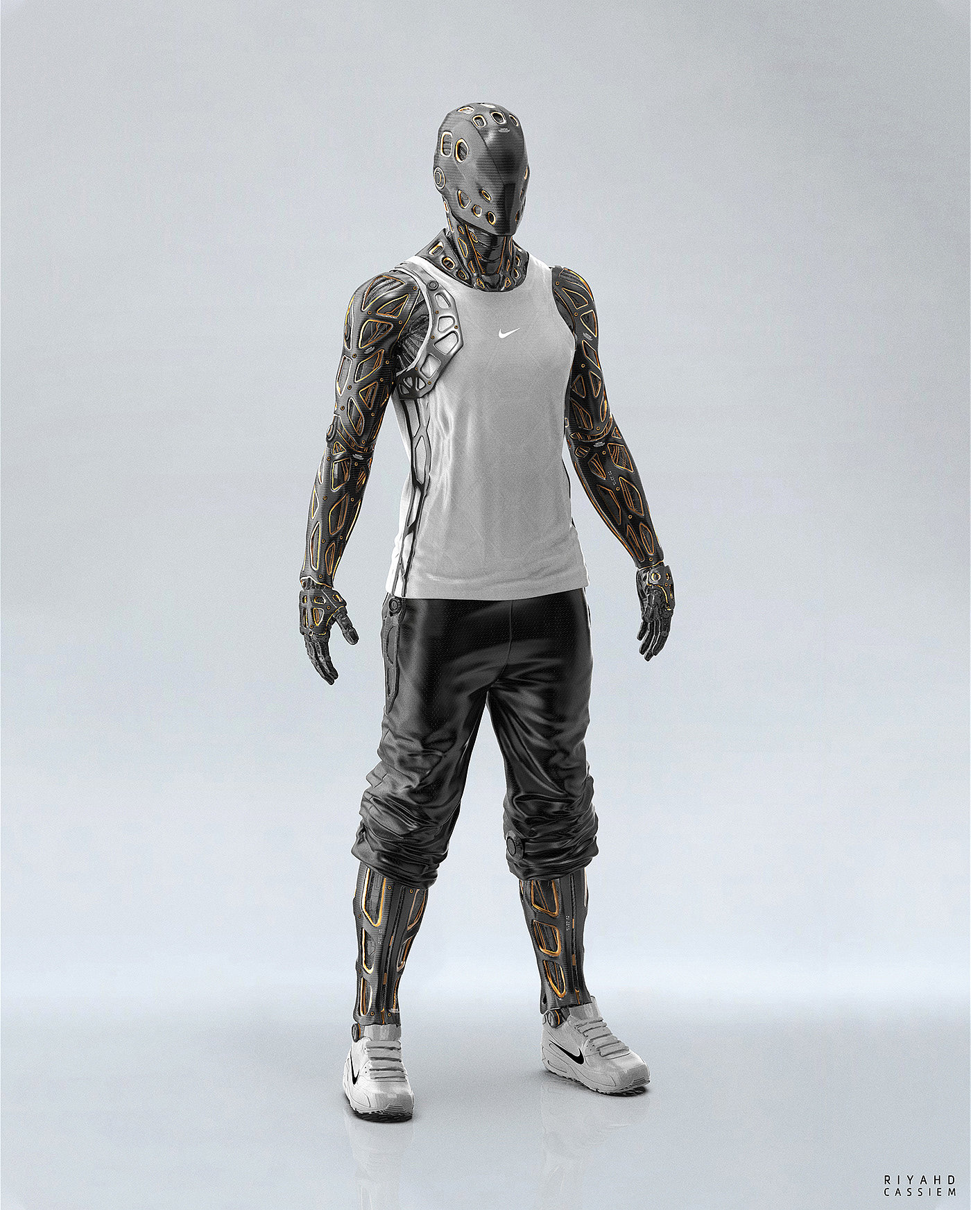 nike，Character design，Digital art，robot，science fiction，