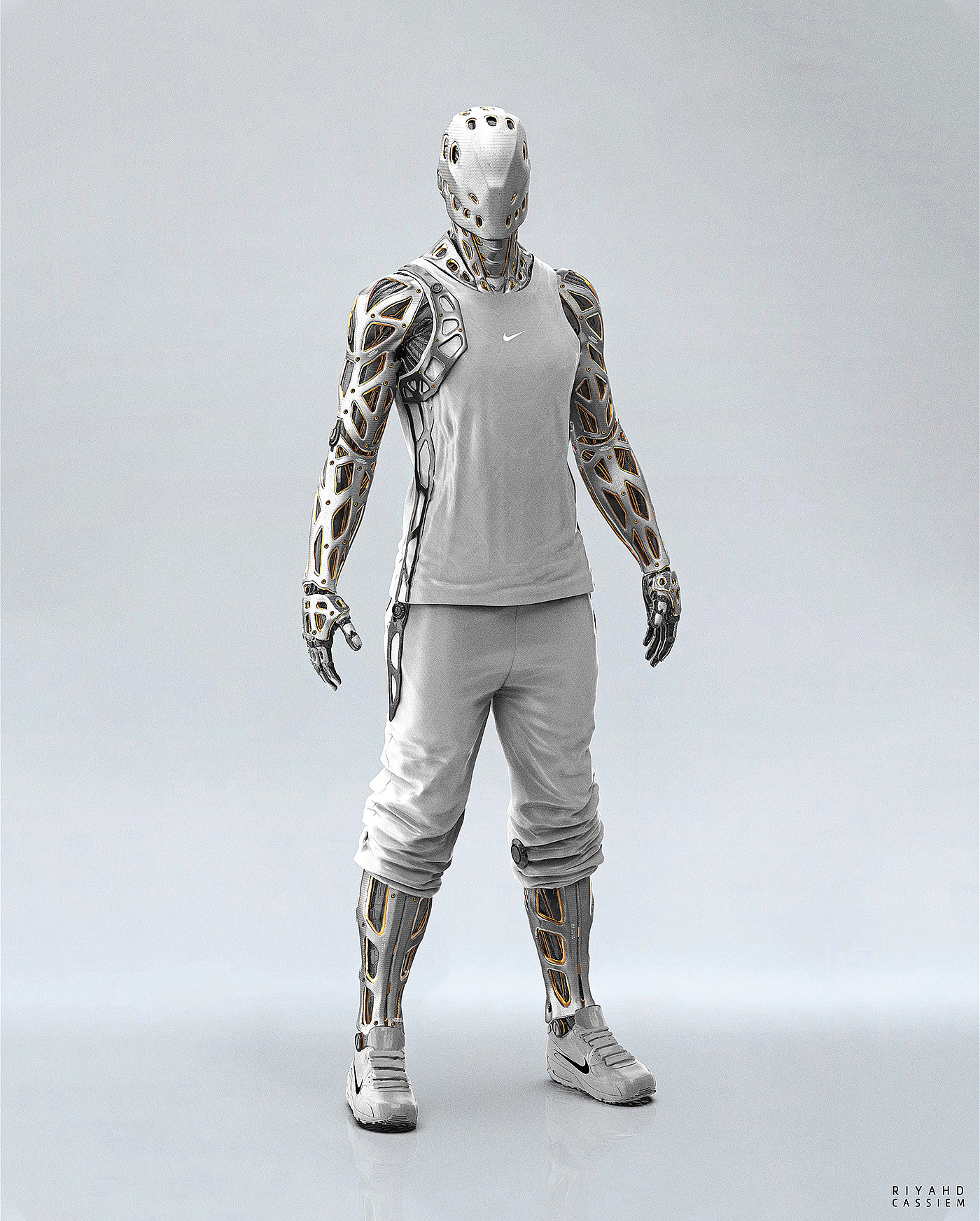 nike，Character design，Digital art，robot，science fiction，