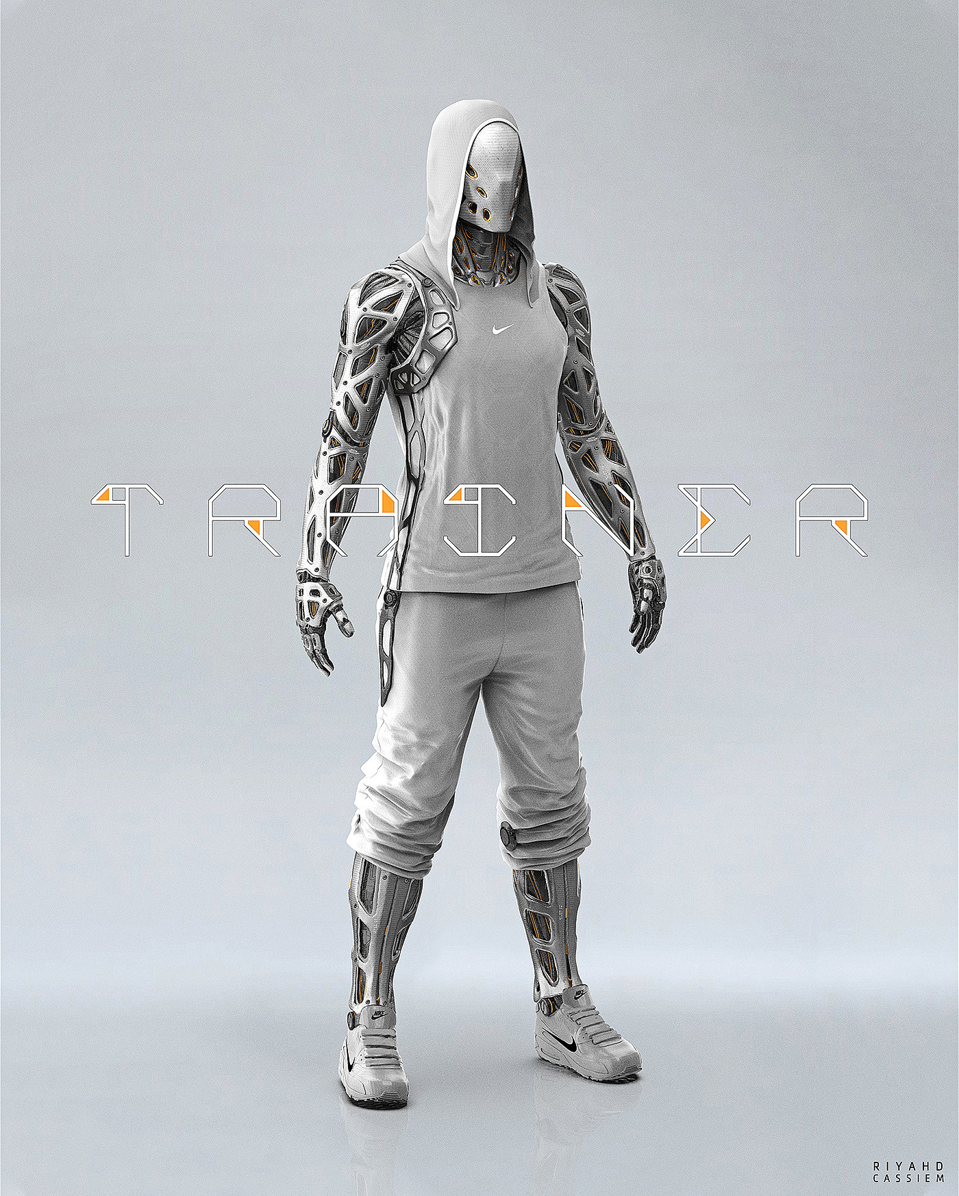 nike，Character design，Digital art，robot，science fiction，