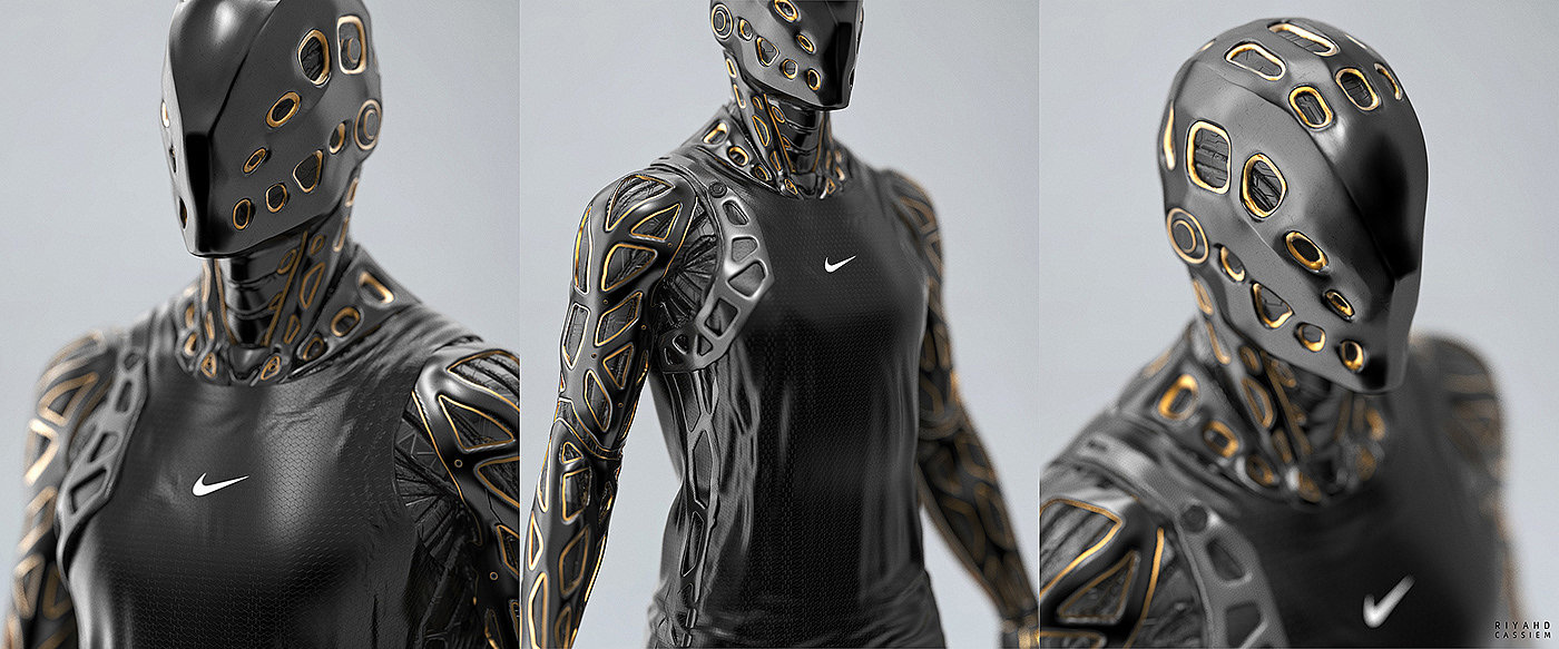 nike，Character design，Digital art，robot，science fiction，