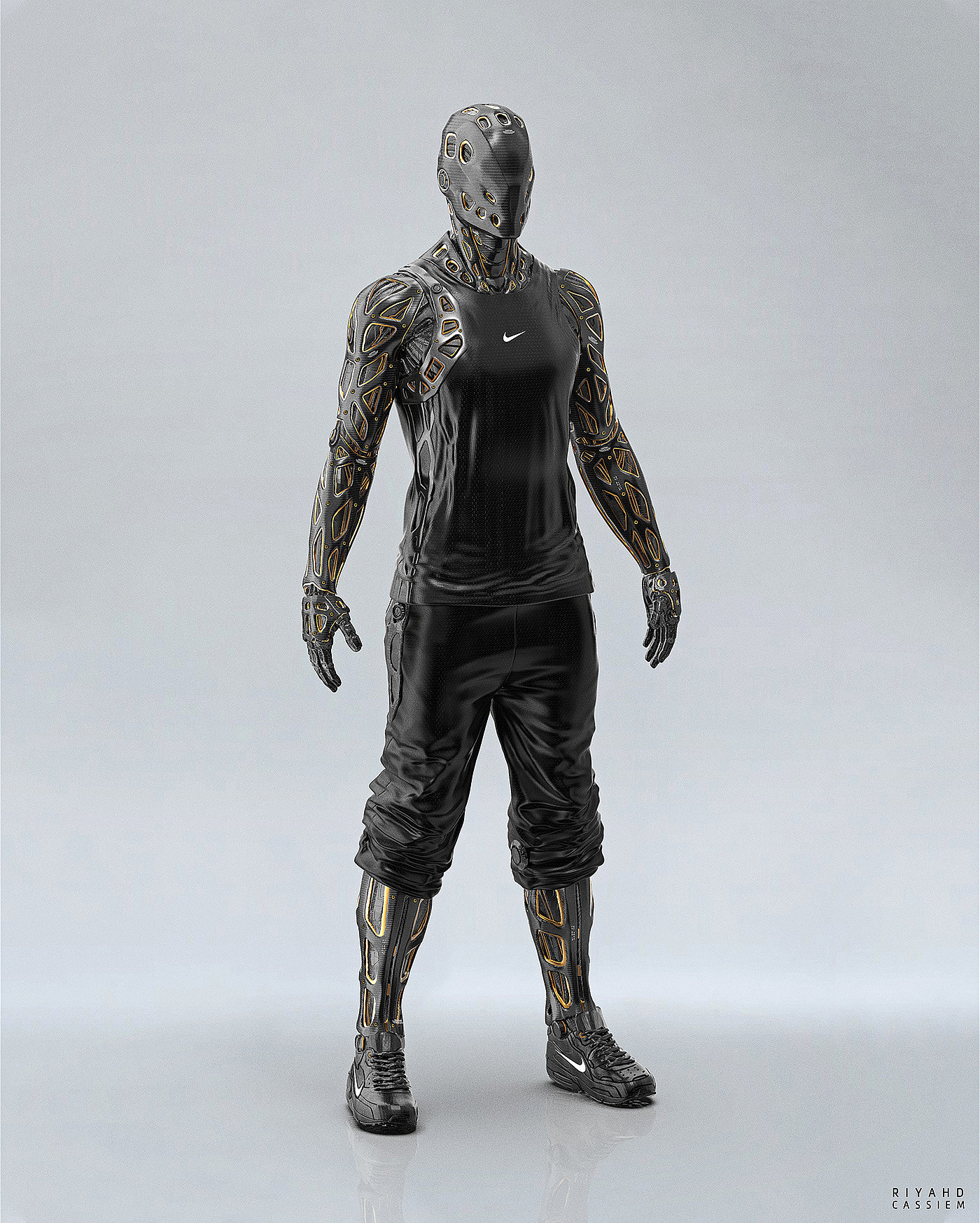 nike，Character design，Digital art，robot，science fiction，
