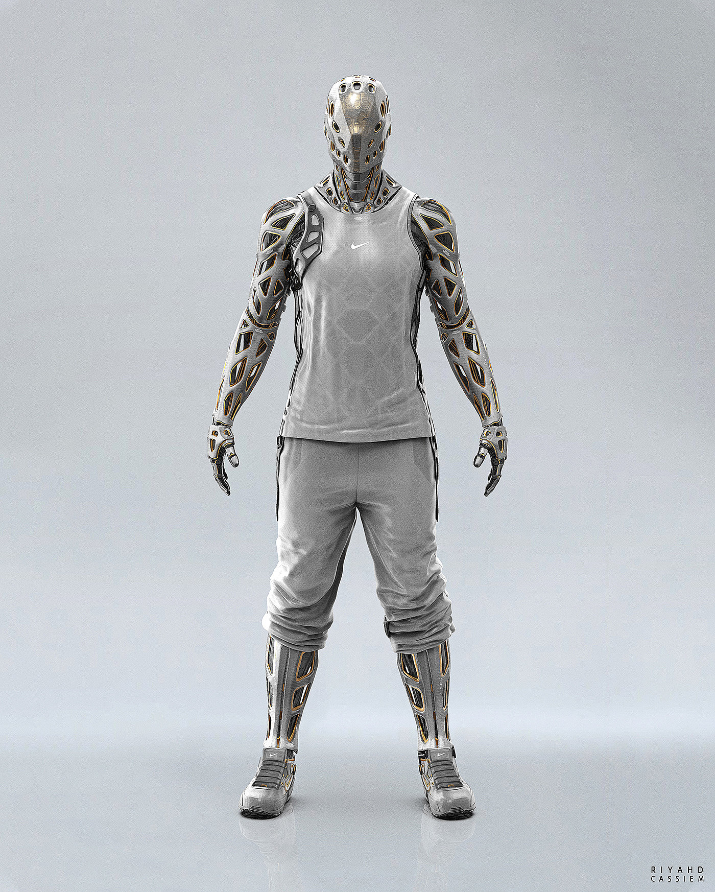 nike，Character design，Digital art，robot，science fiction，