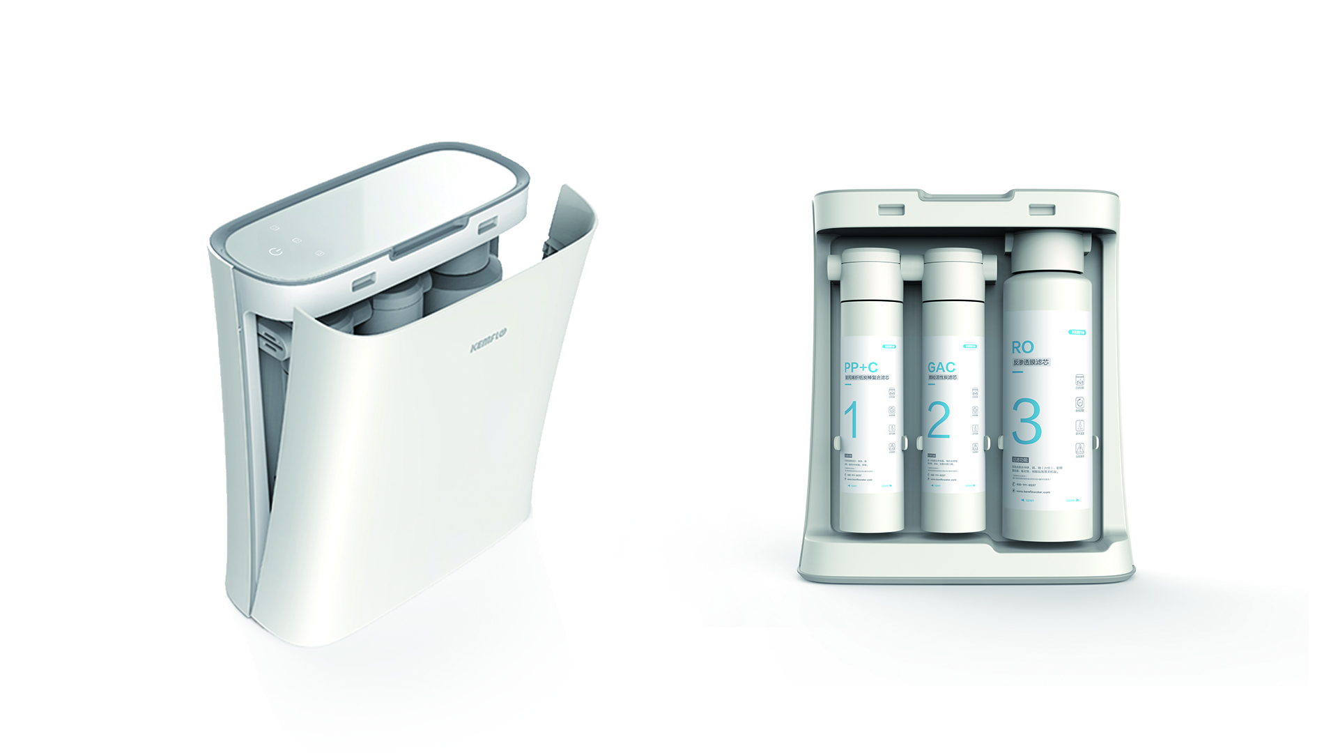 Water purifier，concise，household electrical appliances，Kitchen appliances，Red Dot Design Award，If design award，IDEA-AWARD，