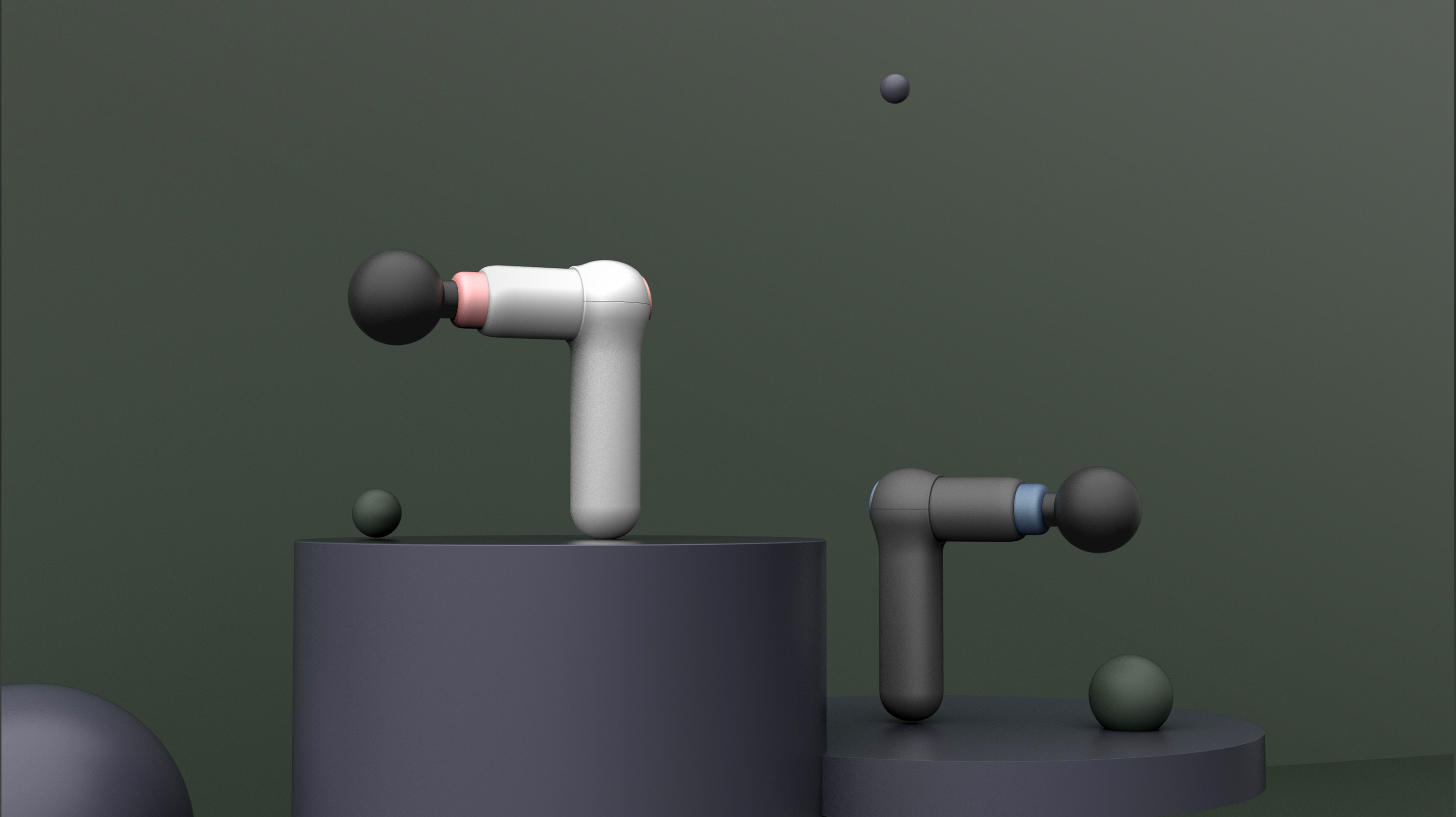 Mini fascia gun design，Mini fascia gun set，