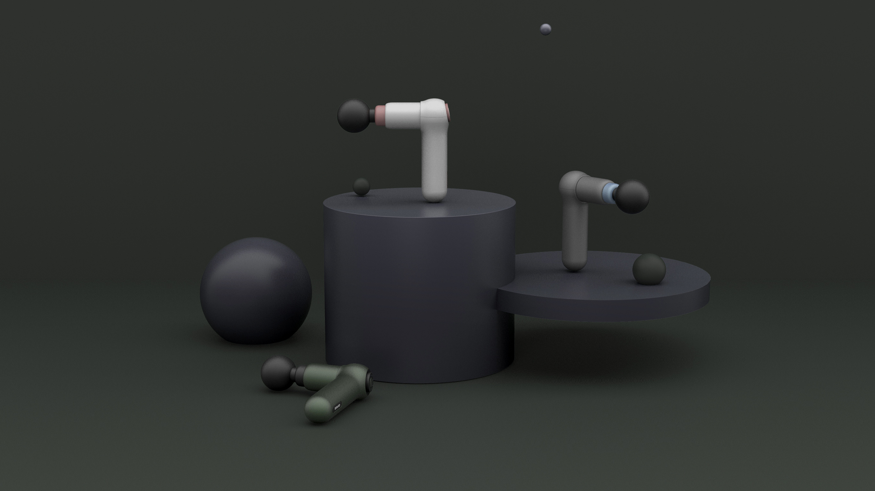 Mini fascia gun design，Mini fascia gun set，