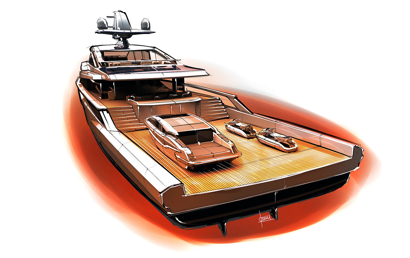 yacht，Oceania，Hand drawn，Cool，